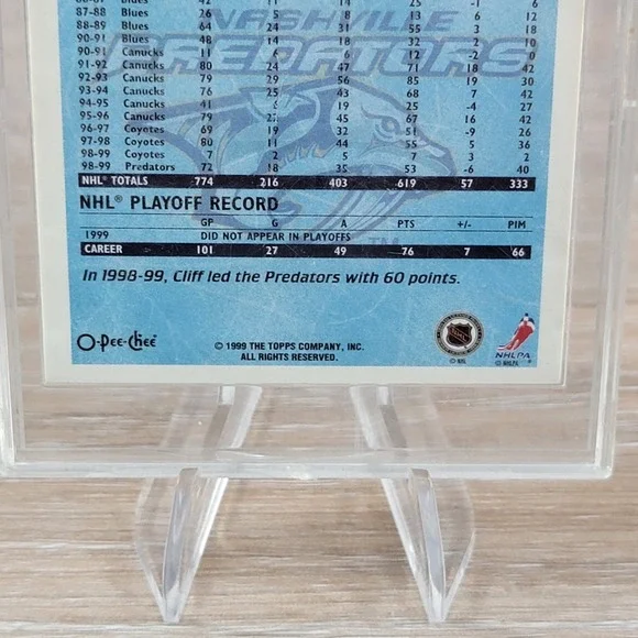 Cliff Ronning 1998 99 Nashville Predators O Pee Chee Autographed Hockey Card - Picture 6 of 6